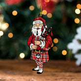 MacLean of Duart Dress Red Modern Clan Badge Tartan Wood Acrylic Ornament Santa Personalized