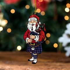 MacIver of Strome Modern Clan Badge Tartan Wood Acrylic Ornament Santa Personalized