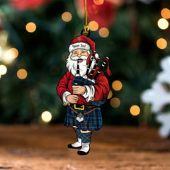 Miller Modern Clan Badge Tartan Wood Acrylic Ornament Santa Personalized